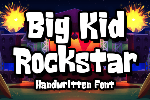Big Kid Rockstar: A Playful Display Font for Small Business Branding