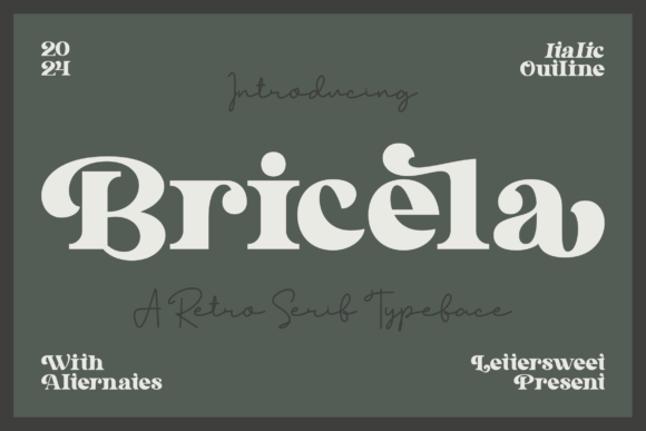 Bricela Review: A Playful Vintage Serif for Brand Design