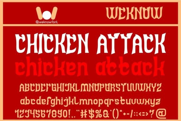 Chicken Attack Display Font: Bold Marketing Tool for Creators