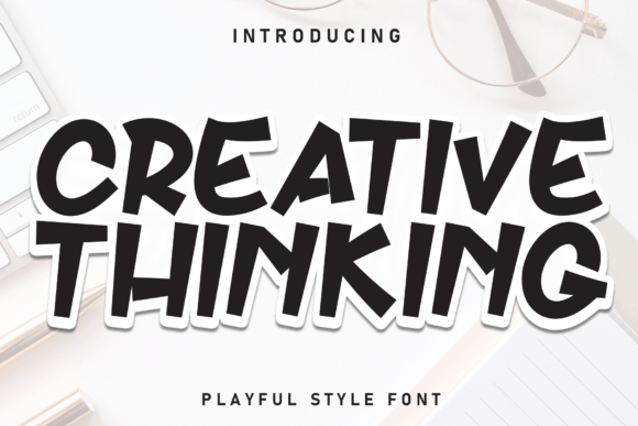 Creative Thinking Font: A Playful Display Typeface for Editorial Design