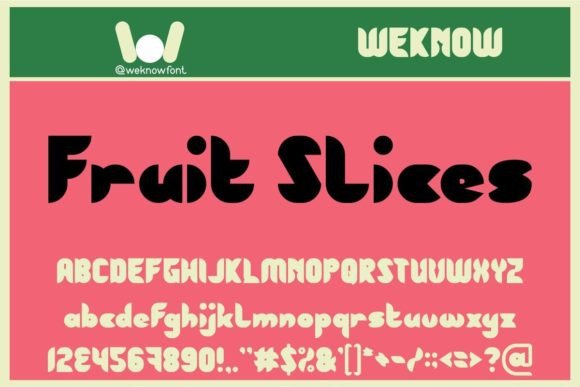 Fruit Slices: A Playful Display Font for Small Business Branding