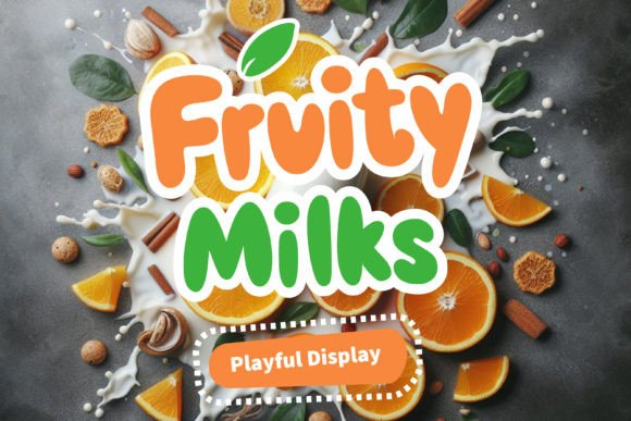 Fruity Milks: A Playful Display Font for Your Brand