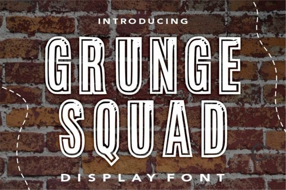 Grunge Squad: A Raw Display Font for Bold Digital Identities