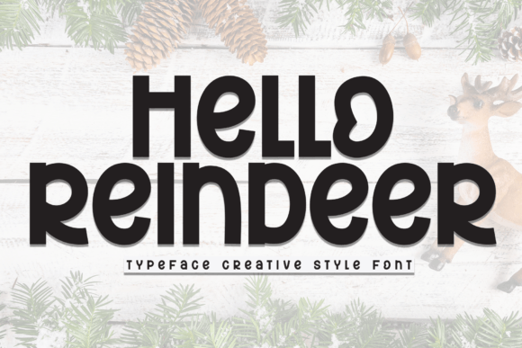 Hello Reindeer Font: A Bold Display Typeface for Crafters