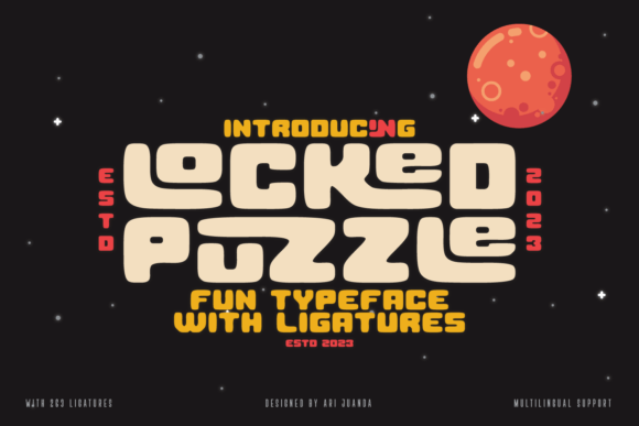 Locked Puzzle: A Bold Display Font with a Flowing, Rounded Edge
