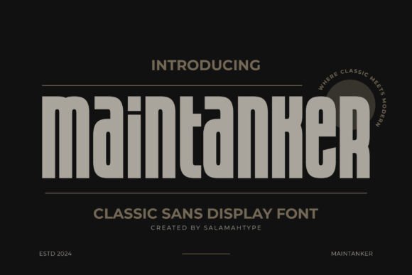 Maintanker: A Bold Condensed Font for Editorial Design