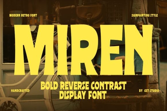 Miren Font: A Bold Display Typeface for Crafters and Creators